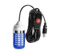Generico Green Fishing Light 5 m Line Attract Fish - 12x6.5x6.5cm 140g 500mA Warm White Raft Pole Light - Underwater Submersible Lamp for Night Ice Bass Fishing - Pond Bait ight