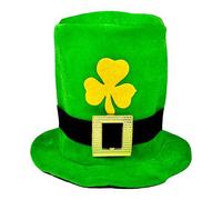 Genérico Green Leprechaun Top Hat - Leprechaun Cosplay Costume Hats For Men, St Patricks Day Top Ht, Adults Leprchaun Hat For Adults, Mn, Women, Structured Felt Design, Gold Buckle, Green | For Men