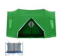 Genérico Green Trampoline Tent Cover - Oxford Silver Coated Cloth For 6 Pole Round Trampoline - Wind Sun Rain Protection Shade Canopy - Fits 6FT To 14FT Diameter