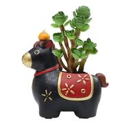 Genérico Greenery Potted Plants - Faux Indoor Foliage | Leaves with Cement Base, No Watering Artificial Desk Shelf Accent, Fresh Looking Botanical Display for Living Room Office Spaces