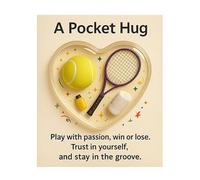 Genérico Greeting Card - Heart Shaped Sports Inspired Encouragement Message Card, Artistic Motivation Paper Keepsake, Celebration Note Accessory, Premium Printed Inspirational Expression
