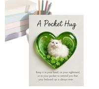 Generico Greeting Cards | Heart-Shaped Sleeping Cat Memorial Postcard | Encouragement Greeting Card | For Men Women Boys Girls Youth Teens Grandma Grandpa Wife Husband Son Daughter Family