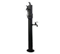 Genérico Grifo de Columna de Agua anticongelante para Exteriores con 2 grifos - Fuente de jardín Independiente Negra para riego, Lavado y Patios Exteriores, Ideal para Jardines y paisajismo
