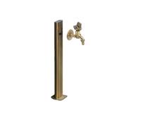Genérico Grifo de Columna de Agua de pie de Acero Inoxidable - Fuente de Agua para jardín Vertical Exterior con Placa Base Cuadrada, Ideal para Limpiar Suelos y realzar el paisajismo (Estilo I, Parte
