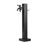 Genérico Grifo de Columna de Agua para jardín de Acero Inoxidable - Soporte Independiente para Manguera Exterior con Fuente Decorativa, hidrante dispensador de Agua Negro de 60 cm/23,6 Pulgadas
