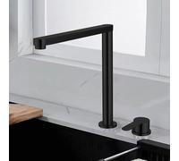 Genérico Grifos de Cocina Plegables para Autocaravanas Mezcladores Negros Grifo Elevable para Ventana Delantera para Fregadero de Cocina Oculto
