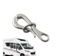 Genérico Grillete de Apertura Rápida de Acero Inoxidable 10cm - Gancho de Conexión de Seguridad Marina | Accesorio de Anclaje para, Aparejo de Remolque, elevación náutica, Escalada, Bombero, de Res