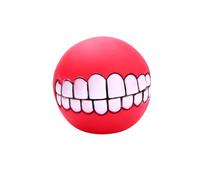 Genérico Grinz Balls para Perros Juguete Gracioso con Sonrisa Dientes sonrientes de Goma Hueco rebotar Buscar Flotar Dispensador golosinas único