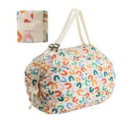 Genérico Grocery Bag, Folding Shopping Tote, 15.75x15.75 Inches, Nylon Carrier, Heavy Duty Handle Bag, Strong Load Bearing Storage for Home, Kitchen, Run, Supermarket, Picnic, Travel, Pantry, Car