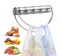 Genérico Grocery Handle Tote Bucket Holder - Grocery Bag Carrier - 50lbs Loads Multi Purpose Stainless Steel Holder For Home Travel Utility Picnic Market Laundry Camping