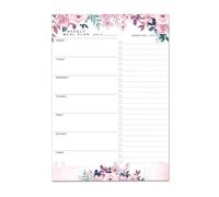 Genérico Grocery List Magnet Pad for Fridge, 52-Sheet Tear-Off Magnetic Shopping List, Weekly Meal Planning Pad, Paper and Magnetic Material, 17.8x25.4cm for Home Organization