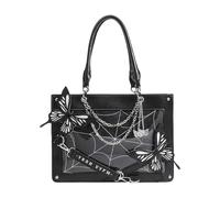 Genérico Grocery Picnic Tote Reusable Shopping Bag - Butterfly Bag, Goth Dark Style Butterfly Bags, Handle Case Bags School Shopping Grocery Shoulder bagz