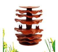 Genérico Grotte Aquarium Poisson - Ornement Résine Avec Ventouse | Cachette Betta Abri - Refuge Repos Reproduction pour Guppy Crevettes, Décoration Aquarium Accessoire