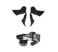 Genérico Grupo de Bicicleta 1x7-14 velocidades palancas Cambio Fibra Carbono desviador Trasero(Disc no Caliper,75mm)