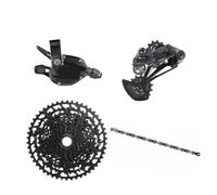 Genérico Grupo MTB, Compatible con SRAM, GX SX NX 1x12S | Palanca de cambio, cambio trasero de jaula larga, cassette y cadena, 4 PCS