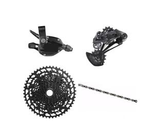 Genérico Grupo MTB, Compatible con SRAM, GX SX NX 1x12S | Palanca de cambio, cambio trasero de jaula larga, cassette y cadena, 4 PCS