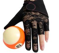 Genérico Guante De - Guante De Piscina para Mano Izquierda para Mujer, Guantes Deportivos con Taco De Encaje, Cómodo Equipo De Entrenamiento De Billars para Un Golpe Suave | para Torneos En Casa,