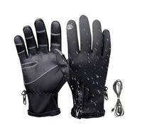 Genérico Guantes Calefactables,Manopla Táctil Calentadora - Guantes De Invierno con Calefacción USB Y Control De Temperatura De 3 Niveles,USB para Exteriores Camping Senderismo Esquí Ciclismo
