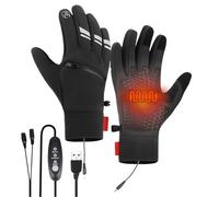 Generico Guantes calefactables para mujer, impermeables, reutilizables con pantalla táctil, guantes térmicos para mujer con USB, para caza, camping, golf, trabajo, motocicleta, al aire libre, oficina