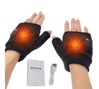 Genérico Guantes Calefactables para Mujer,Manoplas Sin Dedos para Invierno - Guantes Térmicos USB Recargables Unisex - Invierno Outdoor Trabajar Cazar Correr Motocicleta Acampar
