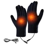 Genérico Guantes calefactores para hombres, guantes eléctricos USB impermeables con 3 niveles de calefacción, accesorios para ciclismo, senderismo, caza, deportes de invierno, jardinería, remoción de