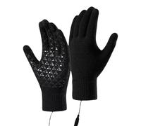 Generico Guantes calentados para hombres - Manoplas térmicas con pantalla táctil | Guantes cortavientos de punto para ciclismo, para invierno, esquí, equitación, camping, deportes, viajes