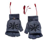 Generico Guantes calentados para mujer | Guantes calentados sin dedos con carga rápida USB | Invierno para hombre | Ideas de regalo Otoño Invierno para Senderismo Ciclismo Esquí Mochila en