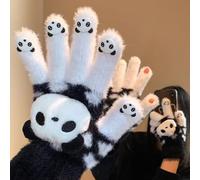 Genérico Guantes con Dedos - Mitones Cálidos Casuales 1 Par,Manoplas De Punto Completos para El Invierno,para Señoras Adultas Jóvenes Estudiantes En Desplazamientos Viajes