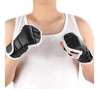 Genérico Guantes De Boxeo con Saco De Boxes - PU 41x20,1 Cm 2 Guantsss De Karate De Medio Dedo para | MMA Gloveş, Guanssss De Boxsso Sin Dedos con Protección para La Muñeca para Combate De