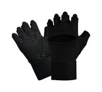 Genérico Guantes De Entrenamiento Para Hombres, Equipos De Halterofilia Medio-Dedos Con Soporte De Bandas De Muñeca - Guantes De Moto,Para Entrenamiento En Gimnasio Física Ciclismo