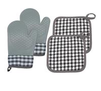 Generico Guantes de Horno de Silicona | Guantes térmicos para Cocina - Protección de Manos antiscivomo para cocinar, freír y Servir en casa y Exterior