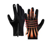Generico Guantes de invierno para ciclismo - Guantes gruesos con pantalla táctil - Puños antiviento para ciclismo - Para Motociclismo Trekking Invierno y actividades al aire libre