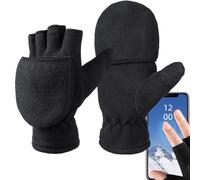 Genérico Guantes de Invierno para Hombre - Mitones Convertibles Sin Dedos,Mitones Térmicos Antiviento Unisex para Ciclismo Deporte Alpinismo Actividades Exteriores Esquí