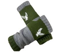 Genérico Guantes De Invierno Térmicos Trabajo para Mujer Cálidos Y Elegantes Punto Pantalla Táctil con Puntera Abierta Elegante Bordado Patchwork 2026