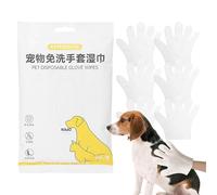 Genérico Guantes De Limpieza En Seco para Gatos - Toallitas Quita Pelo De 6 Unidades - Toallitas para Mascotas con Guante - para La Casa Ducha Y Después De Actividades Exteriores