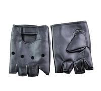 Generico Guantes de piel sintética sin - guantes de conducción de medio cómodo anti deslizamiento | Guantes punk del motor resistentes al desgaste | Guantes de cuero para moto, jugador, danza, hip hop