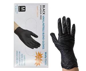 Genérico Guantes De Salón De Nitrilo Negros - 100 Manoplas Desechables De Alimenticio Sin Polvo, Resistentes Al E Impermeables | Protección Profesional Para Coloración Del Cabello, Tatuajes, Maqui