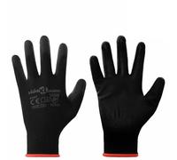 Genérico Guantes de Trabajo 12 pcs Negro 7 / S Poliéster,Economía e Industria,Equipo de protección para el Trabajo,Guantes de seguridad-42020710