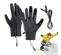 Genérico Guantes de Trabajo calefactables,Guantes calefactables para Mujer | eléctricos con Dedos con Pantalla táctil | Impermeables Ajustables, Accesorios de Invierno para Patinaje sobre Hielo