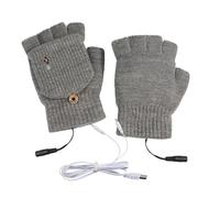 Generico Guantes eléctricos con calefacción, guantes térmicos para invierno, guantes térmicos de punto, guantes de ciclismo calentadores de manos, guantes de esquí enteros y medio dedo, cálidos para