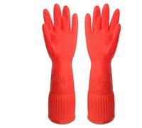 Genérico Guantes Limpieza 1 par de guantes silicona alargados for lavar platos, goma for fregar, herramienta limpieza for el hogar y la cocina Para Hogar(38CM Red,M)