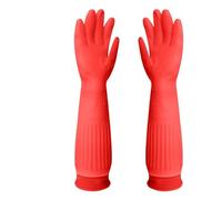 Genérico Guantes Limpieza 1 par de guantes silicona alargados for lavar platos, goma for fregar, herramienta limpieza for el hogar y la cocina Para Hogar(45CM Red,M)