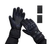 Genérico Guantes Moto, 31cm Guantes Calefactados Invierno, Poliéster | Guantes Pantalla Táctil Calefactados con 3 Ajustes Calor, Impermeable Cortavientos Guantes Térmicos para Moto Esquí, Batería