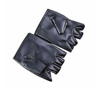 Genérico Guantes Punk para Hombre - Mitad Dedo PU Estilo Punk - Accesorios Moda Transpirables para Ciclismo Gimnasio Festival Conducción