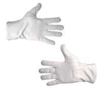 Genérico Guantes sin Pelusa de Microfibra y Nylon · Blanco o Negro · Suaves y Lavables para Joyería, Relojes y Objetos Delicados · También para Disfraz, Papá Noel, Mimo y Mayordomo (1, BLANCO, L)