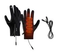 Genérico Guantes Térmicos Recargables,Guantes De Trabajo Térmicos - calefactables con Carga USB - Impermeables Ajustables, Accesorios de Invierno para Patinaje sobre Hielo y Ciclismo