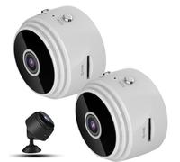 Genérico Guardhouse Camera, Guardhouse Security Camera, Magnetic Mini Security Camer, 1080p HD Secret Scope Hidden Camera with Audio Indoor/Outdoor Wireless (White-2pcs)