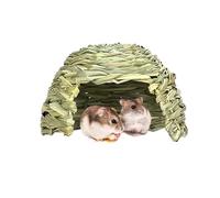 Generico Guinea Pig House - Caseta de paja trenzada a mano | Multifunción cama plegable | Versátil Grass House para conejos, conejillos de indias
