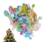 Genérico Guirnalda de de Pascua - Decoración de Papel metálico Reutilizable y colgable | Decoración primaveral de Pascua para Ventanas, Paredes, techos, escaleras, aulas y