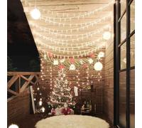 Genérico Guirnalda de Luces Globos 8 Funciones 40m 400 LED Blanco cálido,Casa y jardín,Decoración,Decoraciones Festivas y estacionales,Luces de Navidad-328814